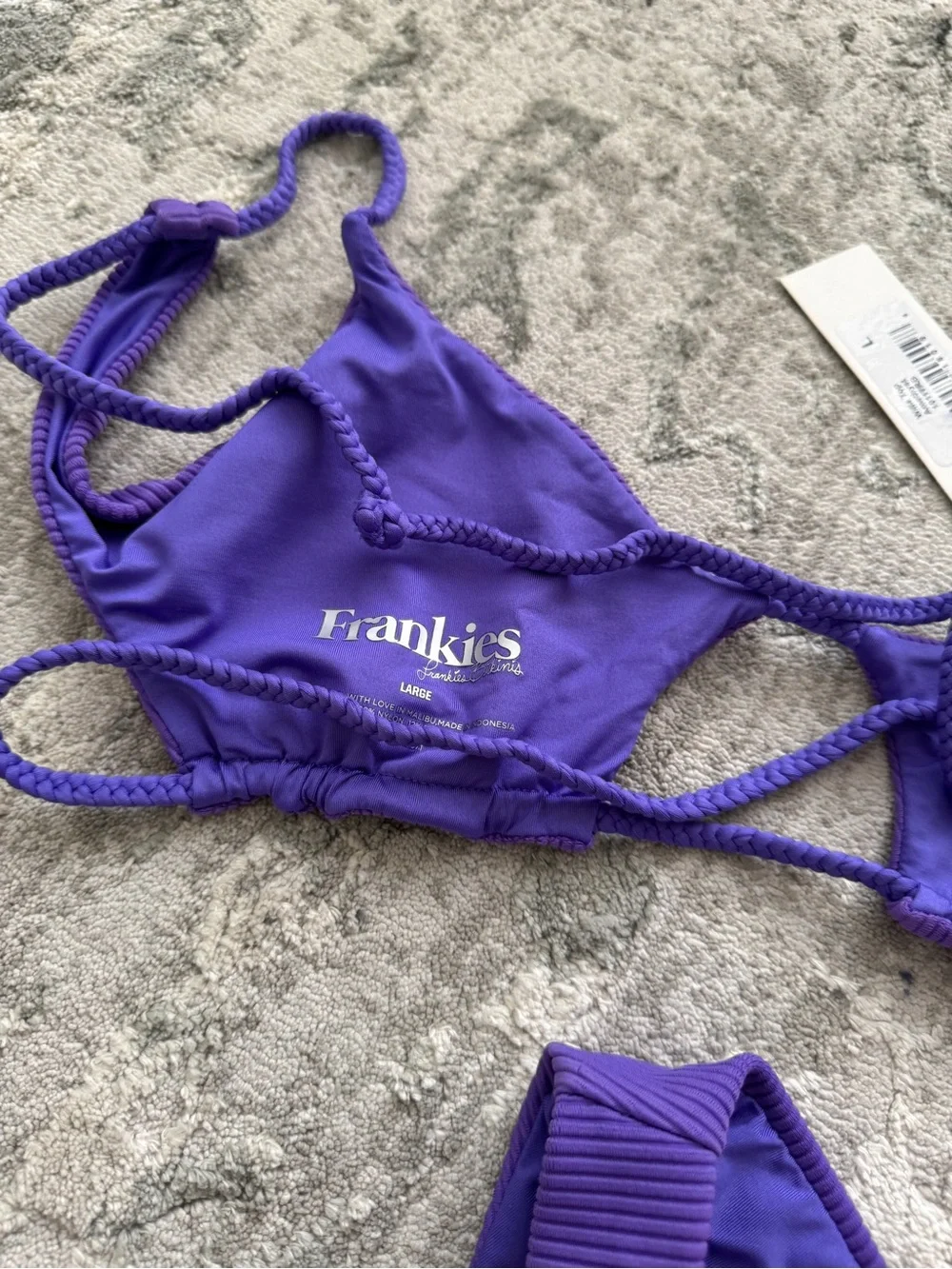 NWT Frankie’s Bikinis Ribbed Swimwear Set 2020 L